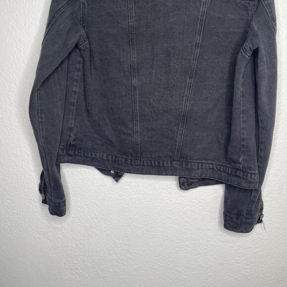 Forever 21 Womens Jacket Size S Faded Black Button Front Long Sleeve Casual - Picture 11 of 13